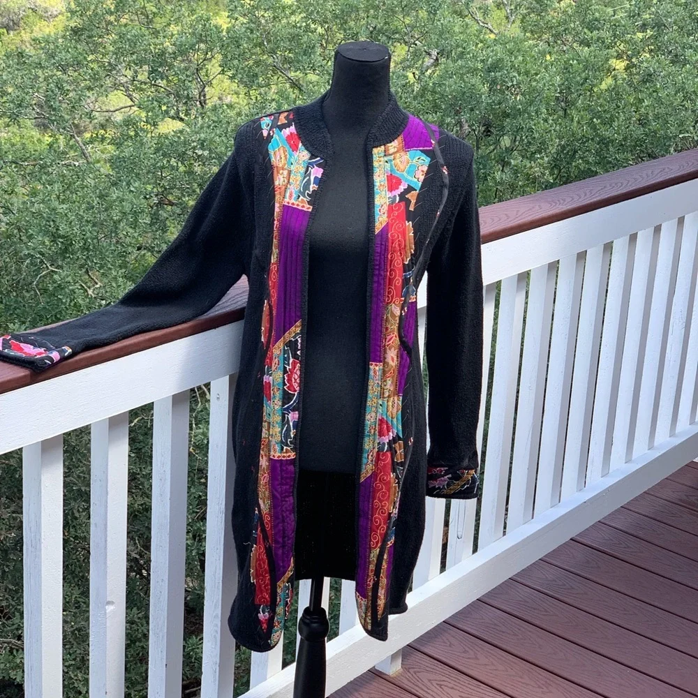 Koos of Course Silk Blend Open‎ Cardigan Sweater - Picture 2 of 12